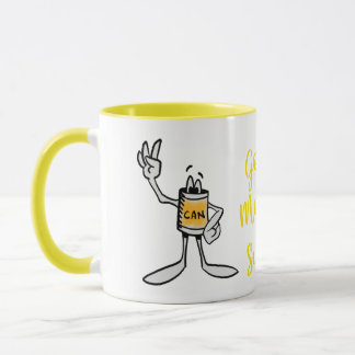 Gul burk-skapelse kaffemugg