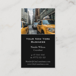 Gul Cab/taxi, New York foto - visitkort