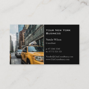 Gul Cab/taxi, New York foto - visitkort