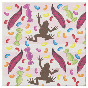 Gul Candy Chocolate Grogs Fabric Tyg