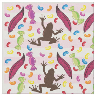 Gul Candy Chocolate Grogs Fabric Tyg