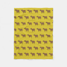 gul capybara fleecefilt