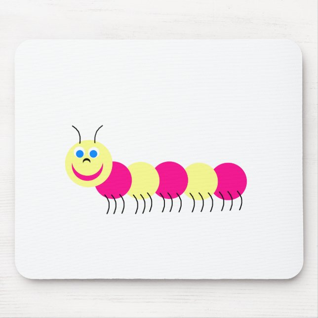 gul caterpillar för rosor musmatta (Framsidan)