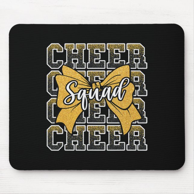Gul Cheer Squad Rolig Sport Cheerleader Cheerle Musmatta (Framsidan)