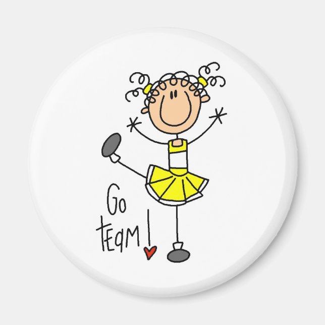 Gul Cheerleader Magnet (Framsidan)