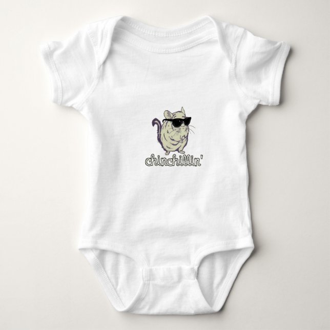 Gul Chinchillin Chinchilla Tee Shirt (Framsida)