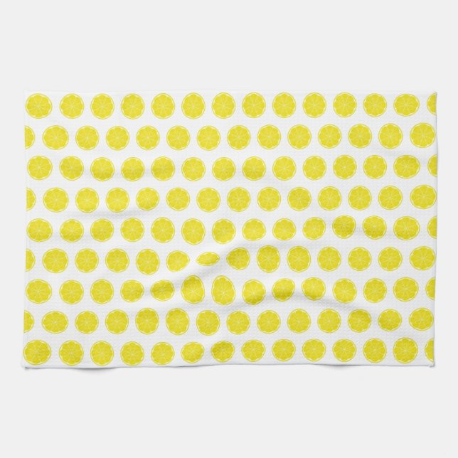 Gul Citron Citrus Frukt Design Kökshandduk (Horisontell)