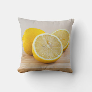 Gul Citron Citrus Matfotografering Stilleben Kudde