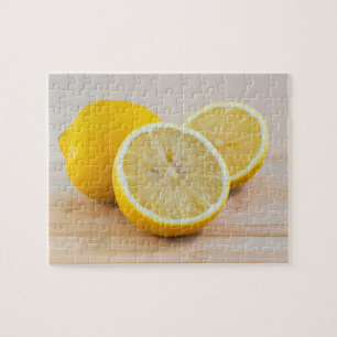 Gul Citron Citrus Matfotografering Stilleben Pussel