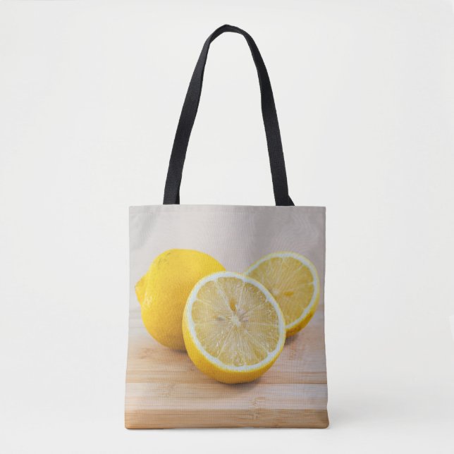 Gul Citron Citrus Matfotografering Stilleben Tygkasse (Framsida)