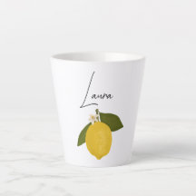 Gul citron med gröna blad | Frisk citrus
