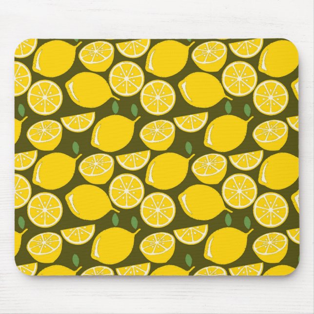 Gul Citron Tapet Mönster Sommar Musmatta (Framsidan)