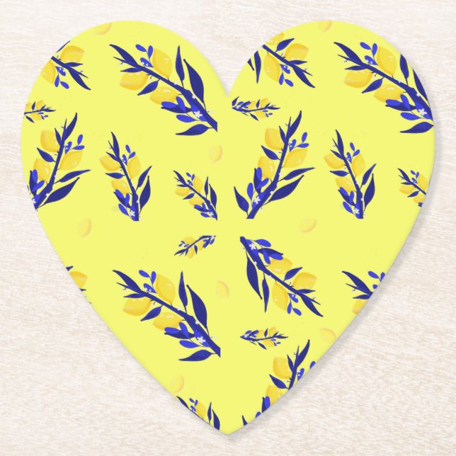 Gul citron underlägg papper (Framsida)