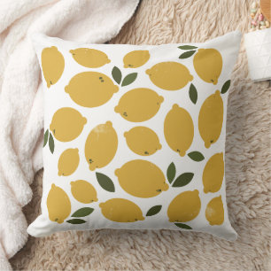 Gul citrondesign kudde