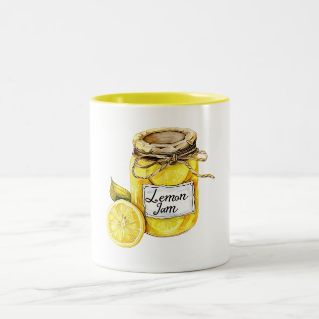 Gul citrongelé Två-Tonad mugg (Center)