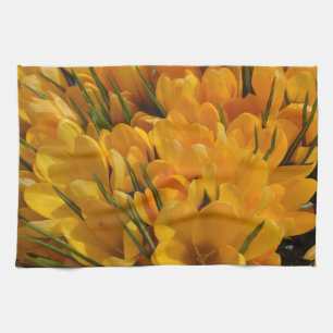 Gul Crocus flavus - Gylden gula blommor dörr Kökshandduk