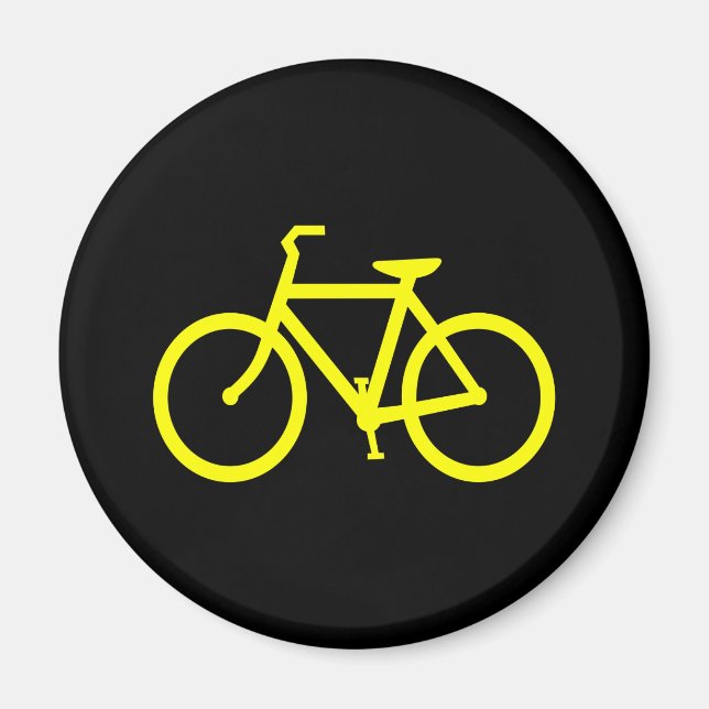 Gul cykel magnet (Framsidan)