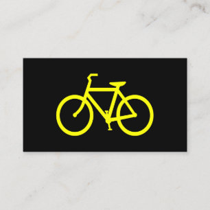 Gul cykel visitkort