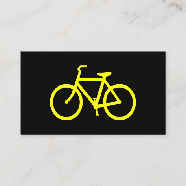 Gul cykel visitkort (Framsida)
