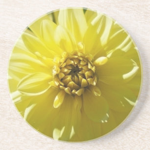 Gul Dahlia Berg-och-dal-bana Underlägg Sandsten