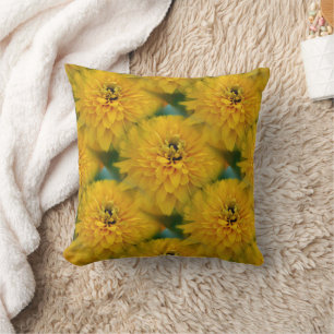 Gul Daisy Blomma Natur Mönster Kudde