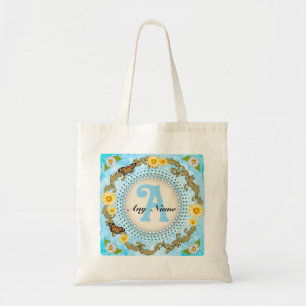Gul Daisy-monogram Tygkasse