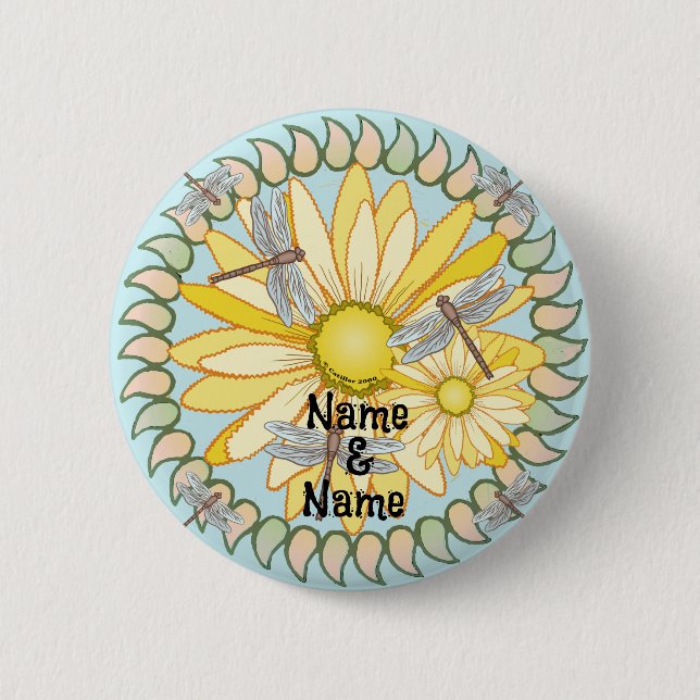 Gul Daisy-pris knapp (Framsida)