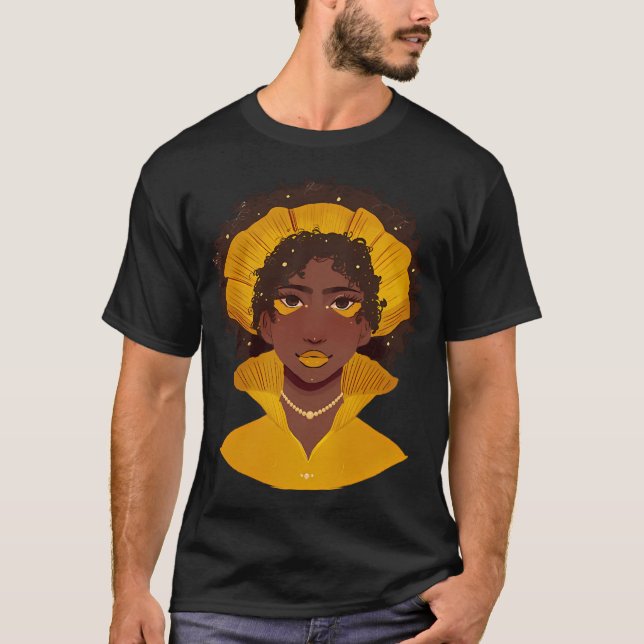 gul dam t shirt (Framsida)
