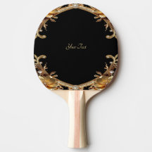 Gul Dekorativa Blommor Ping Pong Paddle