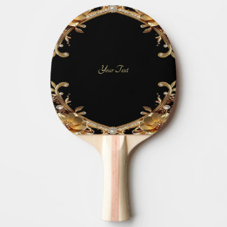 Gul Dekorativa Blommor Ping Pong Paddle Pingisracket