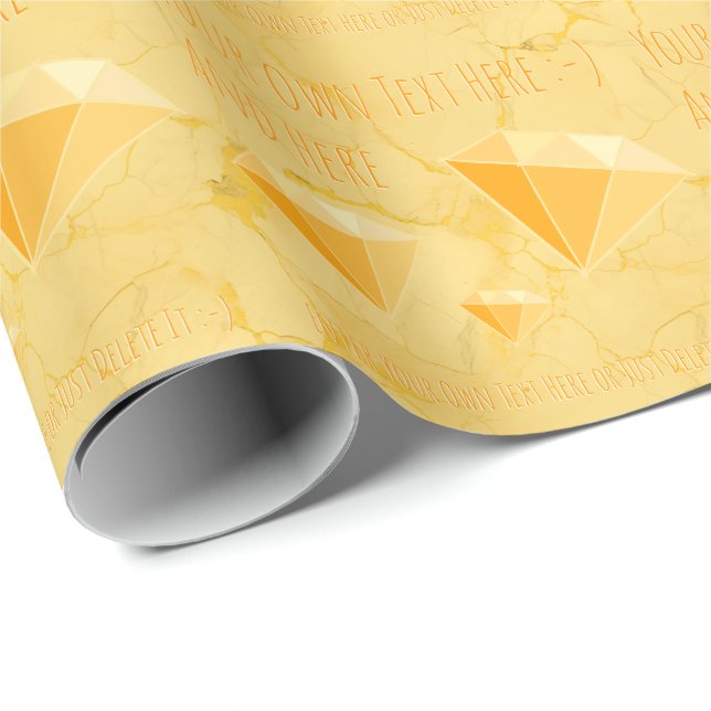 Gul diamantguld smycken presentpapper (Rullad Hörn)