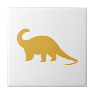 Gul Dinosaur Kakelplatta