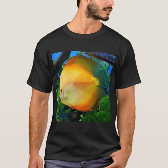 Gul Diskusfisk T Shirt (Framsida)