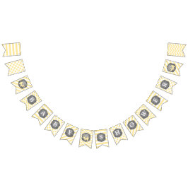 Gul elefantbaby shower vimplar