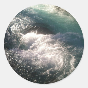 Gul Falls på floden Metolius Runt Klistermärke