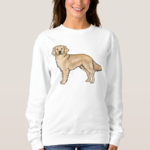 Gul Färgad Golden Retriever Hund Illustration T Shirt