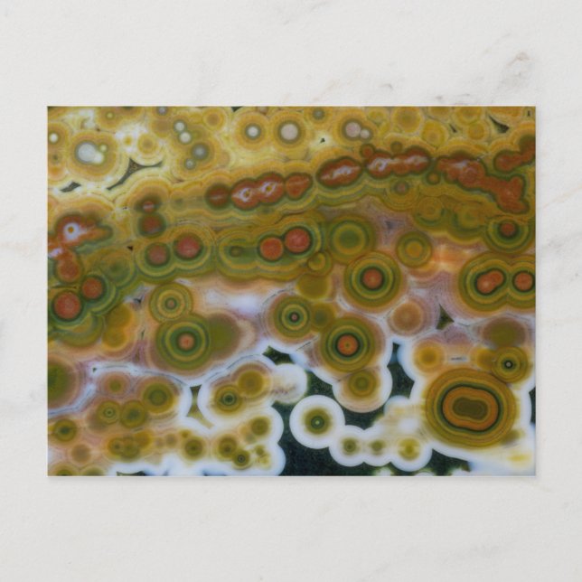Gul Färgad Ocean Jasper Vykort (Framsida)