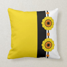 Gul färgblockering och blommig