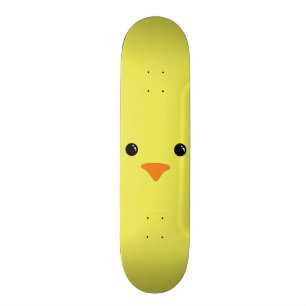 Gul feg gullig djur ansiktedesign mini skateboard bräda 18,7 cm