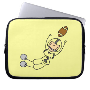 Gul figur fotboll laptop sleeve