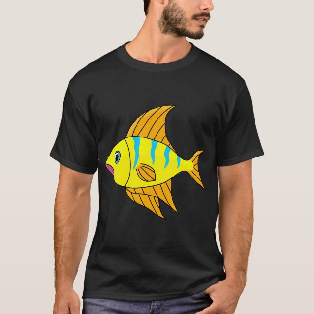 gul fisk t shirt (Framsida)