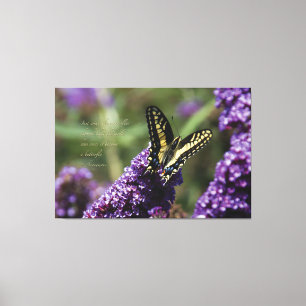 Gul fjäril mig, citationstecken - XL, ~ 60" x 40" Canvastryck