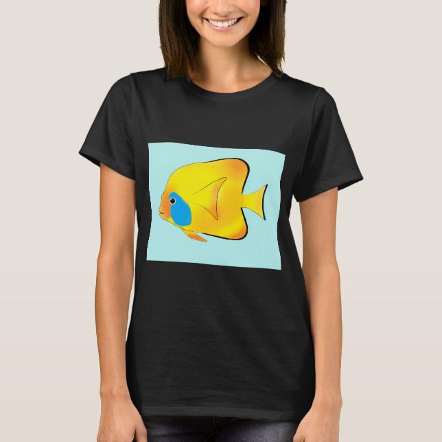 Gul fjärilsfisk t shirt (Framsida)