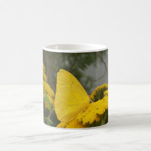 Gul fjärilsmugg kaffemugg