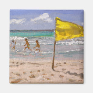 Gul flagga Barbados 2010 Magnet