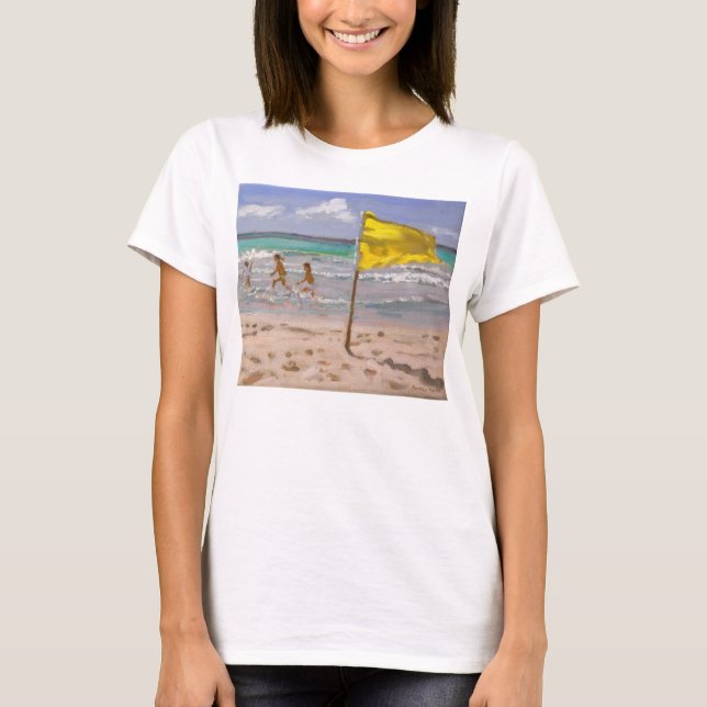 Gul flagga Barbados 2010 T Shirt (Framsida)