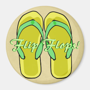 Gul Flipflopsmagnet Magnet