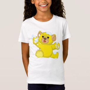 Gul fluffig unge t-shirt