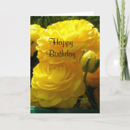Gul födelsedag kort