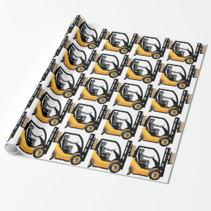 Gul gaffeltruck presentpapper